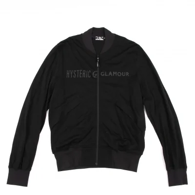 HYSTERIC GLAMOUR Logo Print Wool Zip Blouson