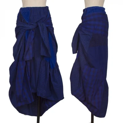 zucca Block Check Switching Skirt