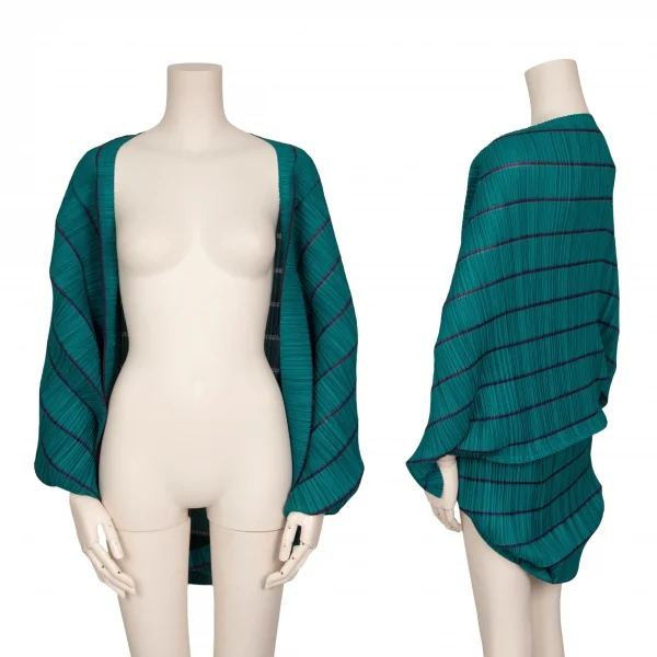 PLEATS PLEASE Pleated Stripe Bolero Blue,Purple F K-133355_001