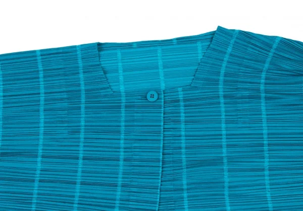 PLEATS PLEASE Pleated Striped Bolero Cardigan K-133358_003