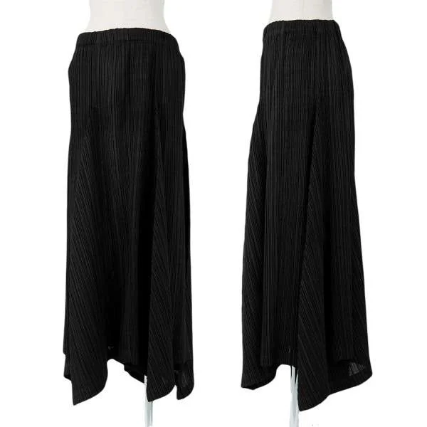 イッセイミヤケISSEY MIYAKE プリーツフレアーデザインスカート