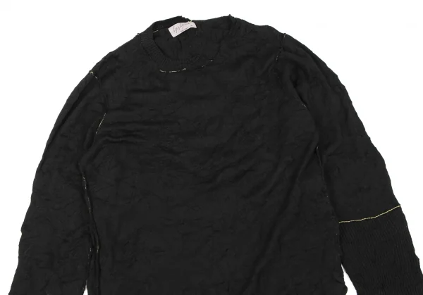 Yohji Yamamoto POUR HOMME Wool Stitch Inside-out Knit Sweater K-133368_002