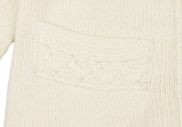 Yohji Yamamoto POUR HOMME Alpaca Front Hook Cable Knit Jacket K-133369_010