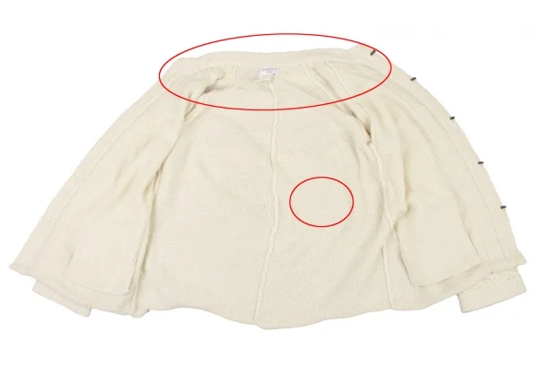 Yohji Yamamoto POUR HOMME Alpaca Front Hook Cable Knit Jacket K-133369_011