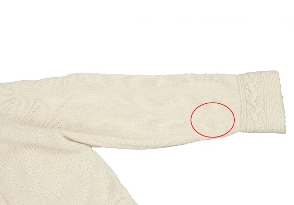 Yohji Yamamoto POUR HOMME Alpaca Front Hook Cable Knit Jacket K-133369_005