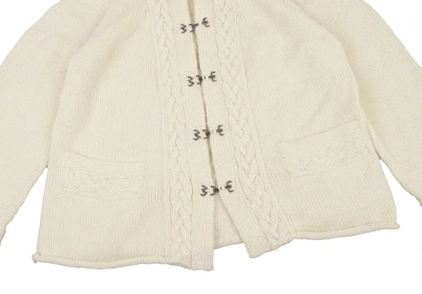 Yohji Yamamoto POUR HOMME Alpaca Front Hook Cable Knit Jacket K-133369_009