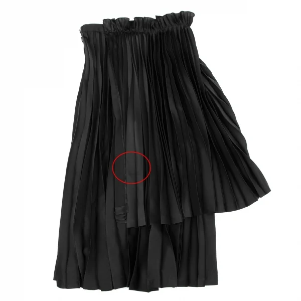 ノアール ケイ ニノミヤnoir kei ninomiya プリーツレイヤードスカート 黒S K-133376_011