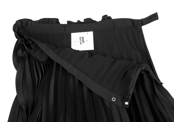 ノアール ケイ ニノミヤnoir kei ninomiya プリーツレイヤードスカート 黒S K-133376_005