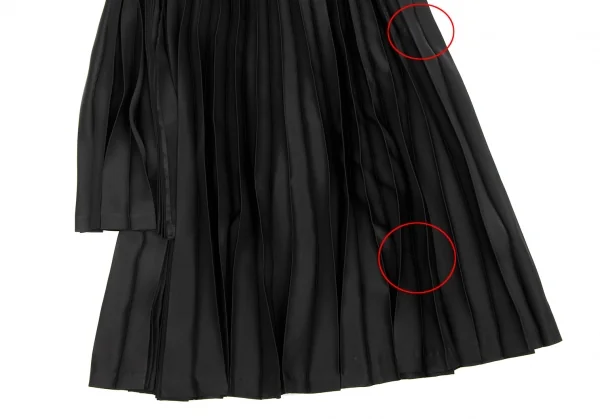 ノアール ケイ ニノミヤnoir kei ninomiya プリーツレイヤードスカート 黒S K-133376_006