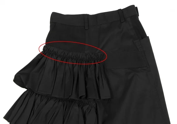Yohji Yamamoto FEMME Side Frill Asymmetry Pants K-133383_015