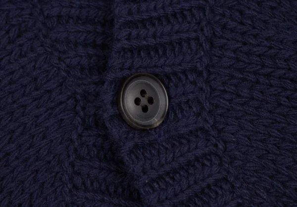 ワイズY's ニットボレロアンサンブルノースリーブシャツ 水色紺1 K-133384_006