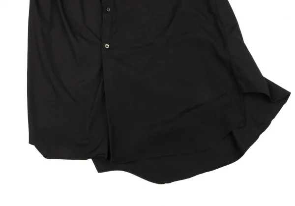 BLACK COMME des GARCONS Cotton Asymmetry Long Shirt K-133388_012