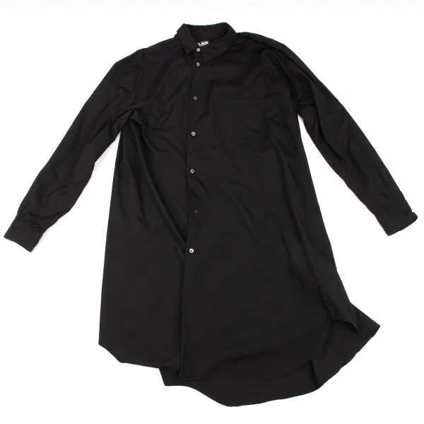 BLACK COMME des GARCONS Cotton Asymmetry Long Shirt K-133388_002