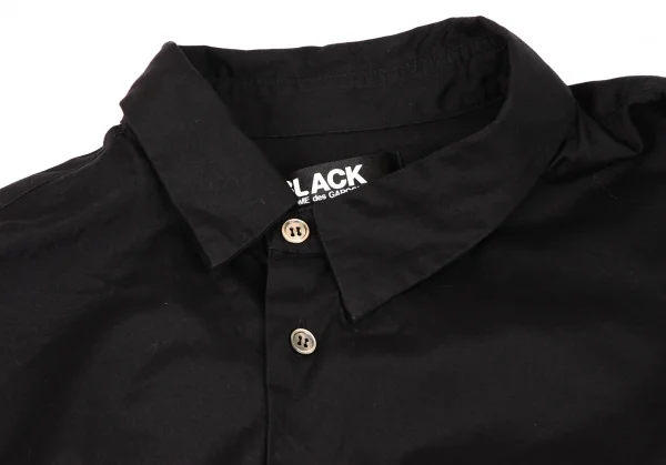 BLACK COMME des GARCONS Cotton Asymmetry Long Shirt K-133388_004