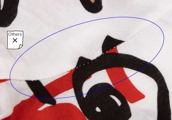 ヴィヴィアンウエストウッド レッドレーベルVivienne Westwood Red Label コットン総柄ネックギャザーデザインシャツ 白黒赤ベージュ1 K-133416_015