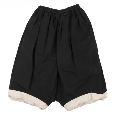 COMME des GARCONS Cotton Poly Hem Switching Dropped Crotch Shorts