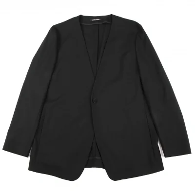 EMPORIO ARMANI Wool Toro Collarless Jacket