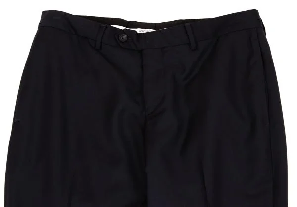エンポリオアルマーニEMPORIO ARMANI 光沢ウールテーパードスラックス 紺46 K-133437_002