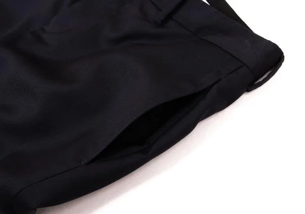 エンポリオアルマーニEMPORIO ARMANI 光沢ウールテーパードスラックス 紺46 K-133437_004