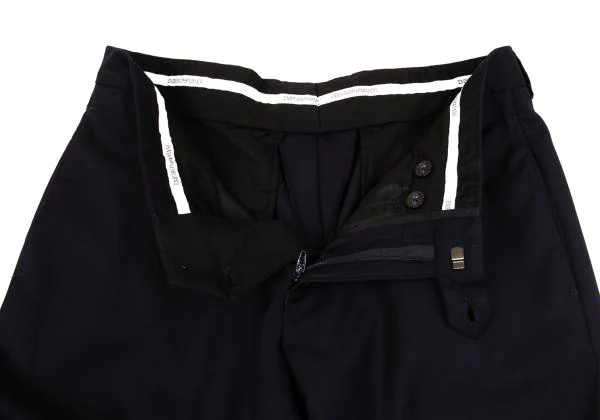 エンポリオアルマーニEMPORIO ARMANI 光沢ウールテーパードスラックス 紺46 K-133437_005