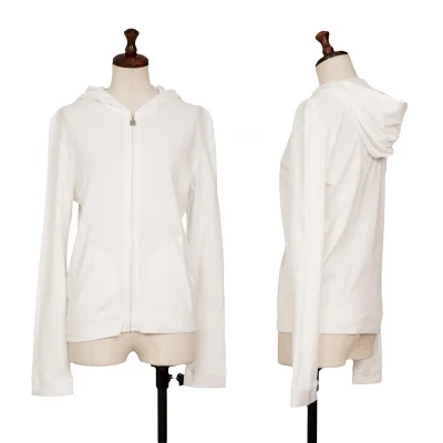 BURBERRY LONDON Satin Switching Cotton Zip Hoodie