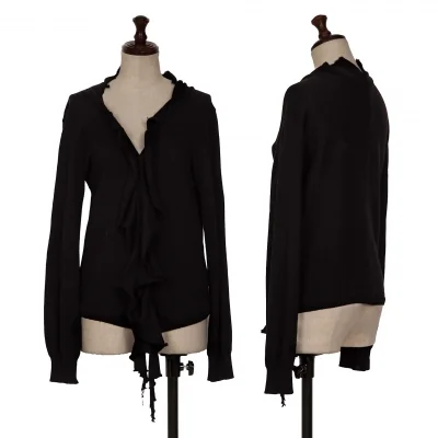 JUNYA WATANABE COMME des GARCONS Wool Cut-off Frill Cardigan