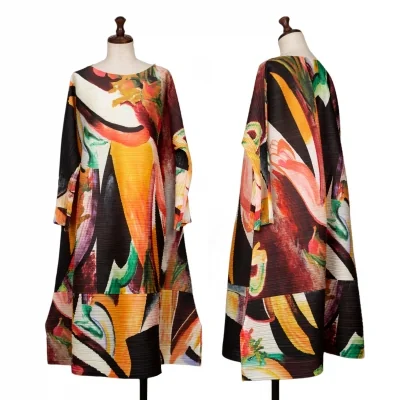 PLEATS PLEASE Musa Graphic Printed Dress