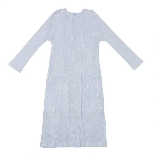 PLEATS PLEASE Mesh Lace Buttonless Long Cardigan K-133531_002