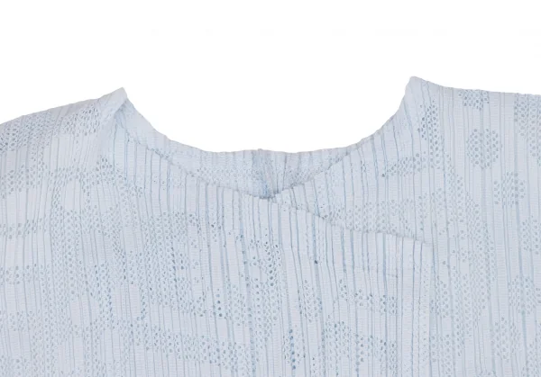 PLEATS PLEASE Mesh Lace Buttonless Long Cardigan K-133531_004