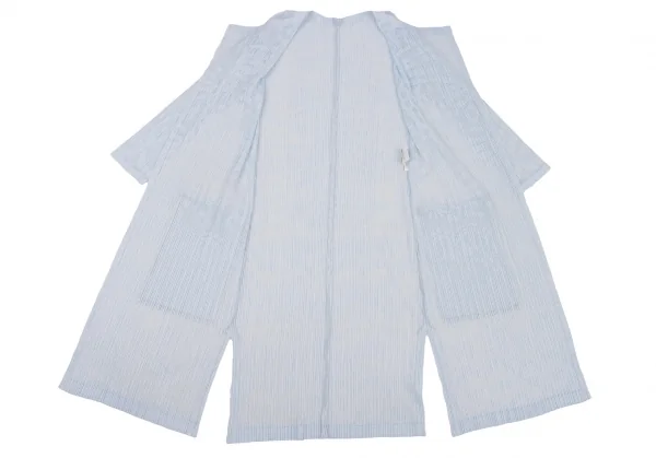 PLEATS PLEASE Mesh Lace Buttonless Long Cardigan K-133531_013