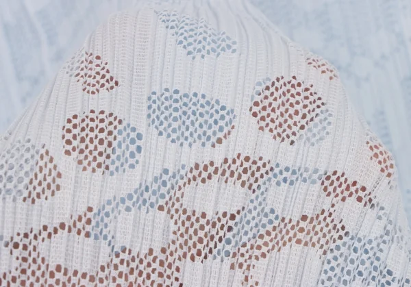 PLEATS PLEASE Mesh Lace Buttonless Long Cardigan K-133531_017