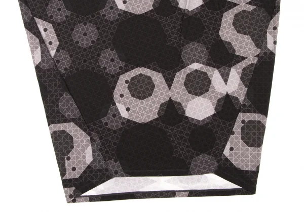 イッセイミヤケISSEY MIYAKE ジオメトリックプリント変形チュニック 黒他2 K-133546_006