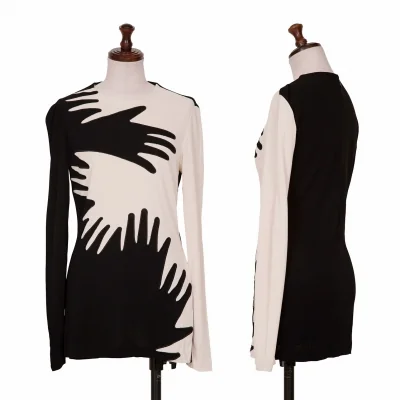 DIANE VON FURSTENBERG Poly Hand Switching Bicolor T Shirt