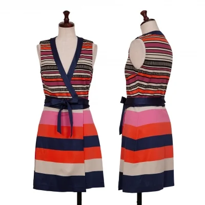 DIANE VON FURSTENBERG Multi Stripe Cachecoeur Tunic