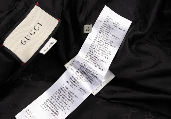 グッチGUCCI フーデッドダウンベスト 黒40 K-133608_020