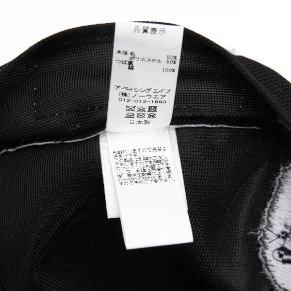 コムデギャルソン×アベイシングエイプCOMME des GARCONS×A BATHING APE ロゴキャップ 黒M K-133615_012