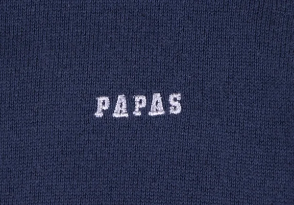 Papas Linen Blend Cotton One Point Logo Embroidery Cardigan K-133624_005