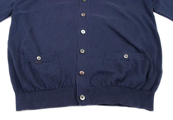 Papas Linen Blend Cotton One Point Logo Embroidery Cardigan K-133624_009