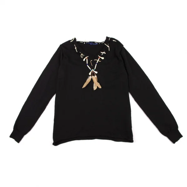 JUNYA WATANABE MAN Antique Necklace Design Knit Sweater Black S K-133631_001