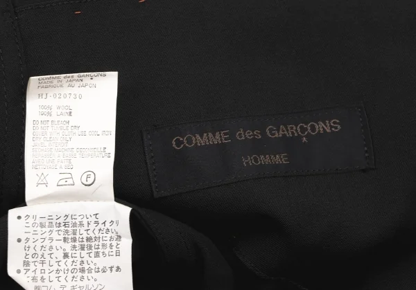 COMME des GARCONS HOMME Wool Gabardine Stitch Zip Blouson K-133634_014
