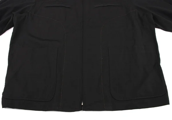 COMME des GARCONS HOMME Wool Gabardine Stitch Zip Blouson K-133634_008