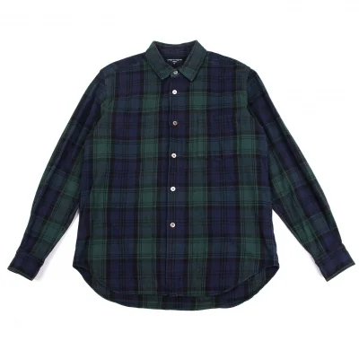 COMME des GARCONS HOMME Washed Tartan Check Flannel Shirt