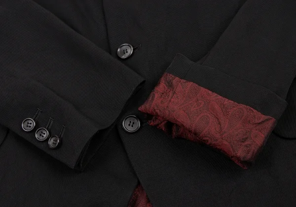 BLACK COMME des GARCONS Paisley Lining Hollowing out Design Jacket K-133648_014