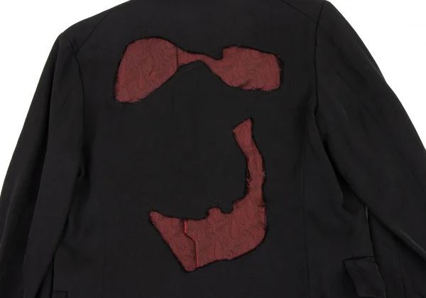 BLACK COMME des GARCONS Paisley Lining Hollowing out Design Jacket K-133648_002