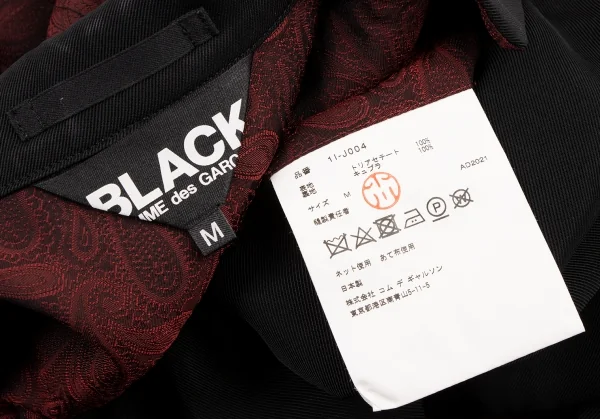BLACK COMME des GARCONS Paisley Lining Hollowing out Design Jacket K-133648_020