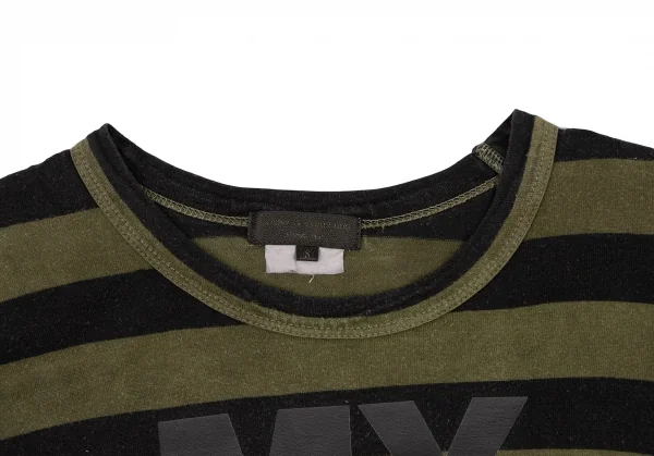 COMME des GARCONS HOMME PLUS Message Print Striped T Shirt K-133651_003