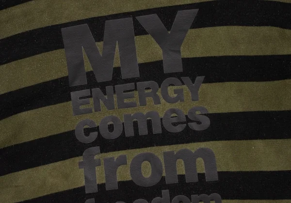 COMME des GARCONS HOMME PLUS Message Print Striped T Shirt K-133651_004