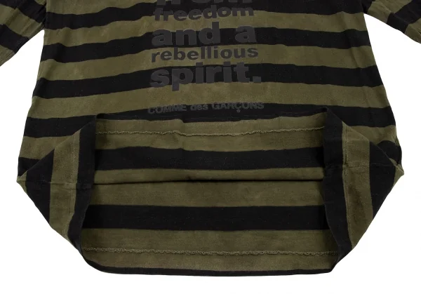 COMME des GARCONS HOMME PLUS Message Print Striped T Shirt K-133651_009