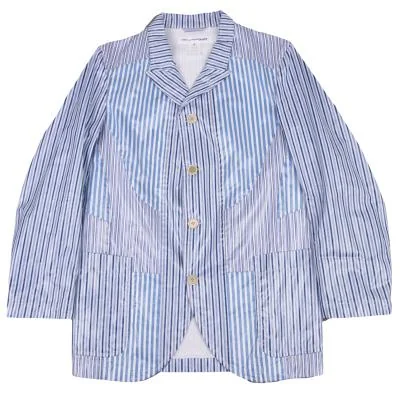 COMME des GARCONS SHIRT Stripe Switching Laminate Jacket