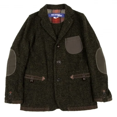 JUNYA WATANABE MAN COMME des GARCONS Elbow Patch Tweed Jacket